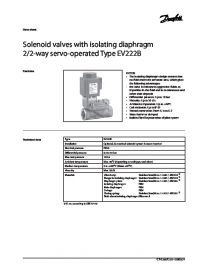 Data Sheet Solenoid valves with isolating diaphragm 2-2 way servo operated Type EV222B (Технический паспорт).pdf