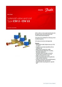 Data sheet solenoid valve and coil type CSV 2 - CSV 22 (Техническая спецификация).pdf