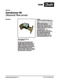Data sheet ultrasonic flow sensor SonoSensor 30 (Техническая спецификация).pdf