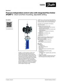 Data sheet pressure independent control valve with integrated flow limiter AFQMP 2 (Технічна специфікація).pdf