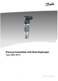 Technical brochure Pressure transmitter with flush diaphragm type MBS 4010 (Технічна брошура).pdf