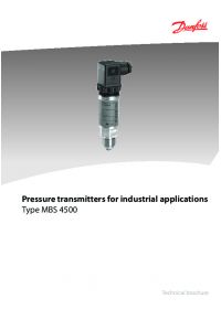 Technical brochure pressure transmitters for industrial applications  type MBS 4500 (Техническая брошюра).pdf