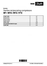 Instructions Danfoss reciprocating compressors MT / MTZ / NTZ / VTZ (Инструкция).pdf