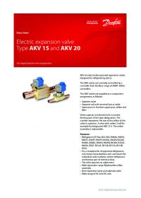 Data sheet electric expansion valve type AKV 15 and AKV 20 (Техническая спецификация).pdf 