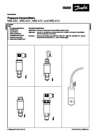 Instructions pressure transmitters MBS 4201, MBS 4251, MBS 4701 and MBS 4751 (Инструкции).pdf