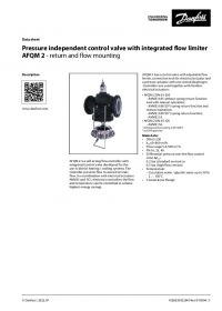 Data sheet pressure independent control valve with integrated flow limiter AFQM 2 (Техническая спецификация).pdf