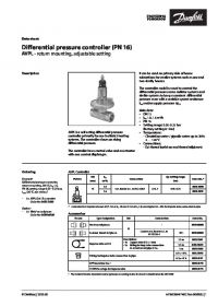 Data sheet differential pressure controller (PN 16) AVPL (Техническая спецификация).pdf