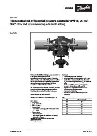 Data sheet pilot-controlled differential pressure controller (PN 16, 25, 40) PCVP (Техническая спецификация).pdf
