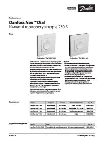 Технічний опис Danfoss Icon Dial кімнатні терморегулятори, 230 В (technical description).pdf
