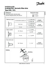 Installation guide Eliminator hermetic filter drier type DML, DCL (Руководство по установке) .pdf
