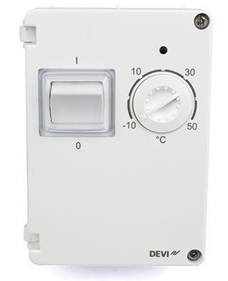 DEVIreg 610, Электронный терморегулятор с защитой IP44 для улицы